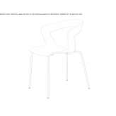 Technopolymer chair, stackable Cosby