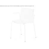 Technopolymer chair with armrests Eslettes