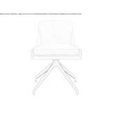 Swivel, upholstered trestle chair Cuendo