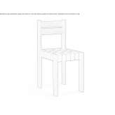 Solid wood chair with open backrest Levashi