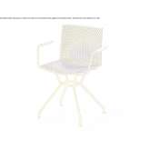Technopolymer trestle chair with armrests Eslettes