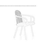 Ash chair with armrests Bingara