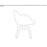 Upholstered swivel chair with armrests Pigna