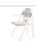 Wooden restaurant chair with armrests Sudzha