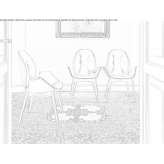 Upholstered leather chair with armrests Dunblane