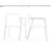 Chair upholstered in fabric with armrests Balham