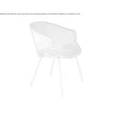 Chair upholstered in fabric with armrests Suditi