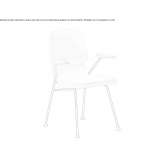 Chair upholstered in fabric with armrests Wapielsk