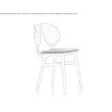 Ash chair with integrated cushion Grabovo