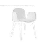 Fabric chair with armrests Berezan