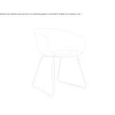 Polypropylene chair based on a sled with armrests and an integrated cushion Ulstrup