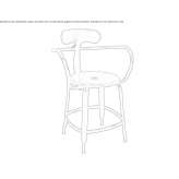 Metal chair with armrests and footrest Sadu