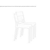 Solid wood chair that can be stacked Carcelen