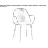 Steel chair with armrests Hiersac