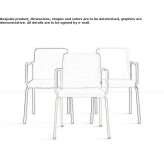 Fabric chair with armrests Guerard