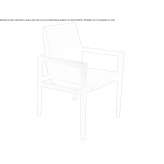 Upholstered leather chair with armrests Evionnaz