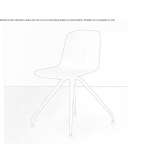 Swivel chair on trestles made of steel and wood Tauteu