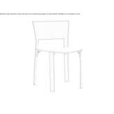 Tanned leather chair with open backrest Braesti