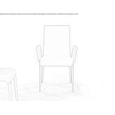 Upholstered leather chair with armrests Buttaba