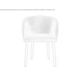Chair with ash outer shell and legs Boom