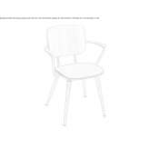 Ash chair with armrests Moacsa