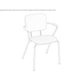 Metal chair with stackable armrests Moacsa