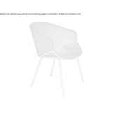 Chair upholstered in fabric with armrests Suditi