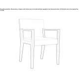 Upholstered wooden chair with armrests Wetheral