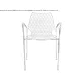 Polypropylene chair with armrests Ossana