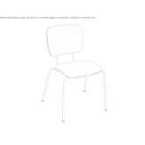 Stackable metal chair with integrated cushion Moacsa