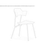 Chair with open backrest and armrests Antillo