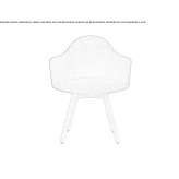 Chair upholstered in fabric with armrests Chryso