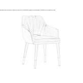 Upholstered chair with armrests Chauche