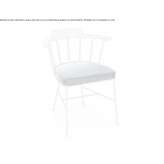Powder-coated steel chair with armrests Anso