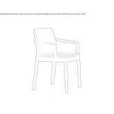 Ash chair with stackable armrests Towner
