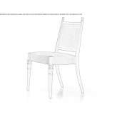 Chair upholstered with fabric Catalca