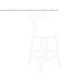 Metal and wood chair with footrest Soddi