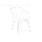 Leather chair with armrests Maneru