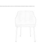 Ash chair with metal legs Pomi