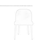 Upholstered chair with fabric cover and wooden legs Surubim