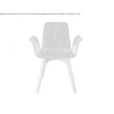 Upholstered chair with armrests and solid wood base Malino