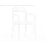 Beech chair with stackable armrests Meydan