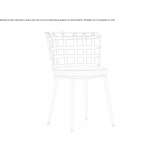 Steel chair with integrated cushion Epinac