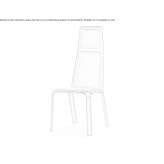 High-back tanned leather chair Oncala