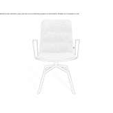 Upholstered swivel chair with armrests Wagna