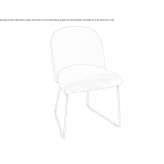 A chair upholstered in fabric with a sled base Surubim