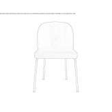 Chair with ash shell and metal legs Surubim