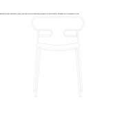 Metal chair with open backrest and integrated cushion Karawara