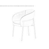 Leather chair with armrests Chitre