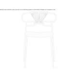 Metal chair with open backrest and integrated, stackable cushion Karawara